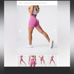 Nvgtn bubble gum pink seamless shorts